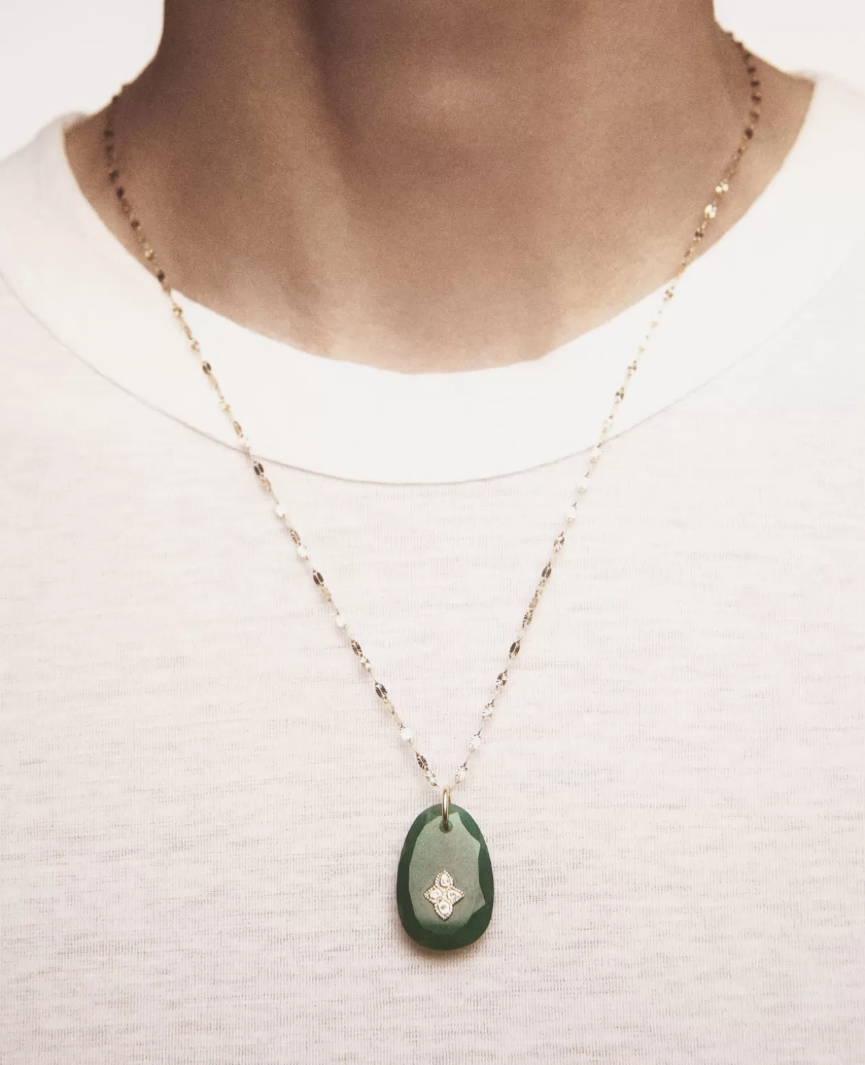 Necklaces*Pascale Monvoisin Gaia N°1 Green Onyx